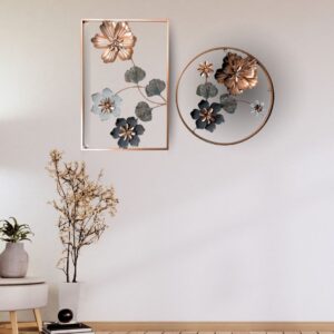 Luxury Black, Blue & Golden Shade Metal Wall Art – Modern Home Decoration