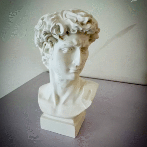 Classic David Bust Sculpture – Premium White Resin Home Décor Statue