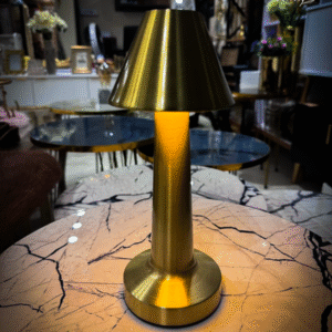 Premium Golden LED Table Lamp – Modern Rechargeable Touch Lamp for Home & Office Decor
